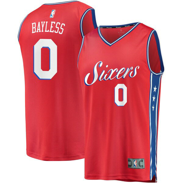 Maillot Philadelphia 76ers Homme Jerryd Bayless 0 Statement Edition Rouge